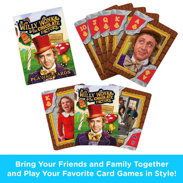 Aquarius Willy Wonka Playing Cards - Willy Wonka Themed Deck Of Cards For Your Favorite Card Games - Officially Licensed Willy W