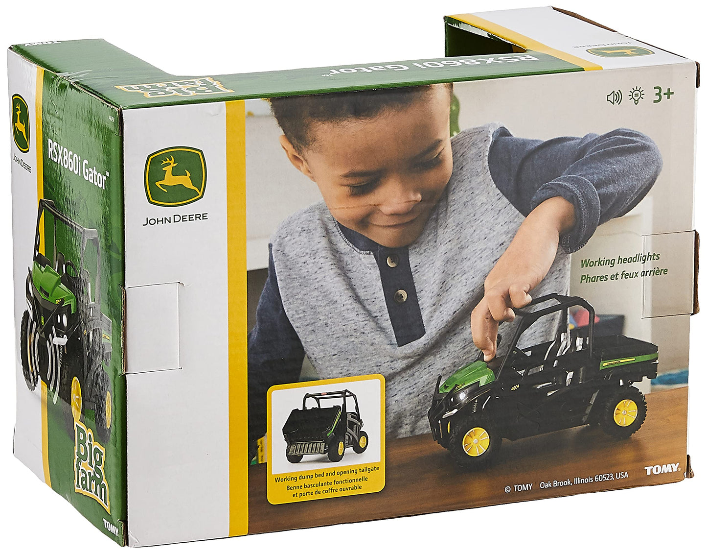 John Deere Big Farm Lights & Sounds Gator RSX 860i - 1:16 Scale - Light Up John Deere Tractor Toys - Preschool and Toddler Toys