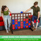 Gosports 4 Foot Width Giant Portable 4 In A Row Game - Huge Size With Carry Case And Rules, Brown