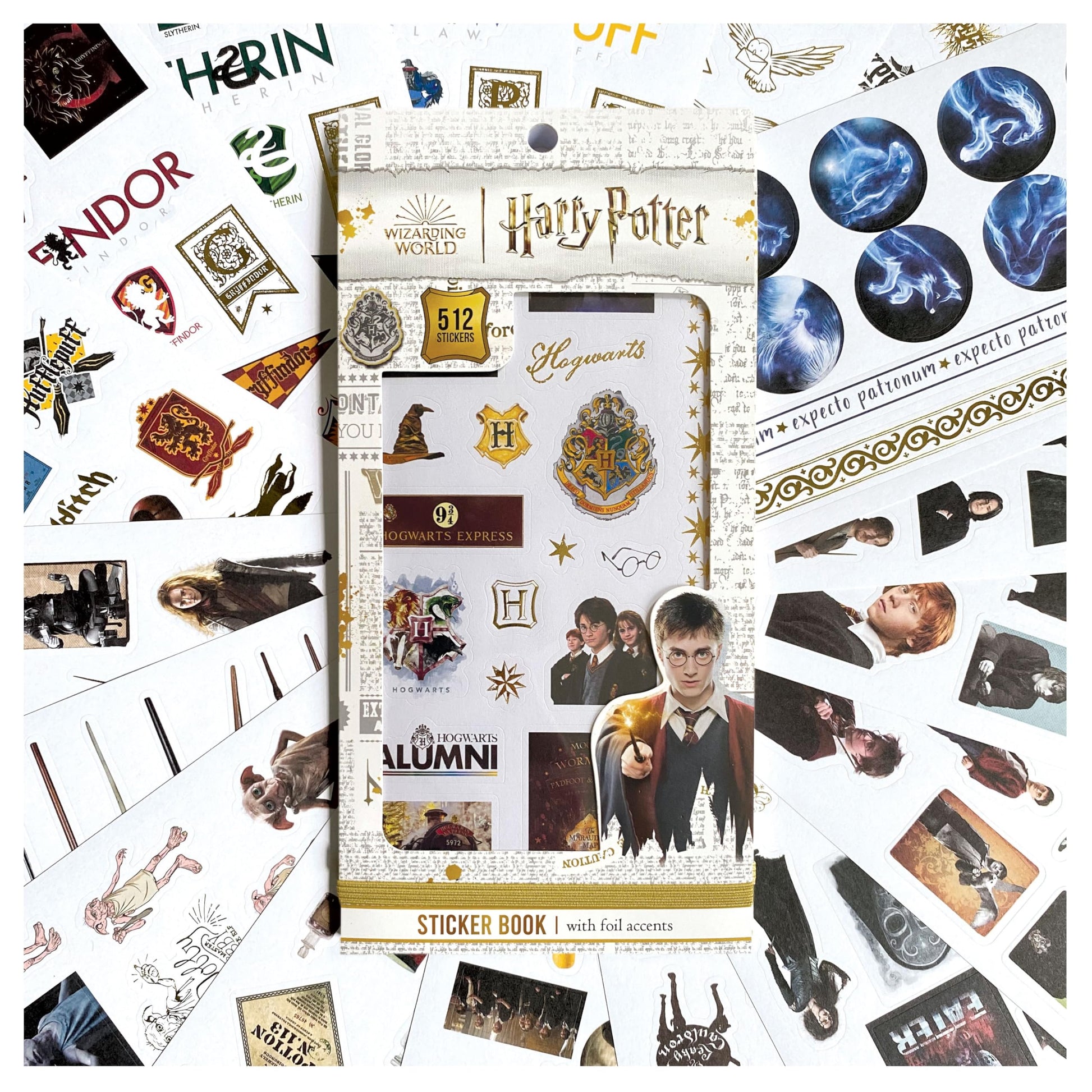 Paper House Productions Harry Potter Foil Accent 512-Piece Officially Licensed Sticker Folio - Houses, Characters, Planner Stick
