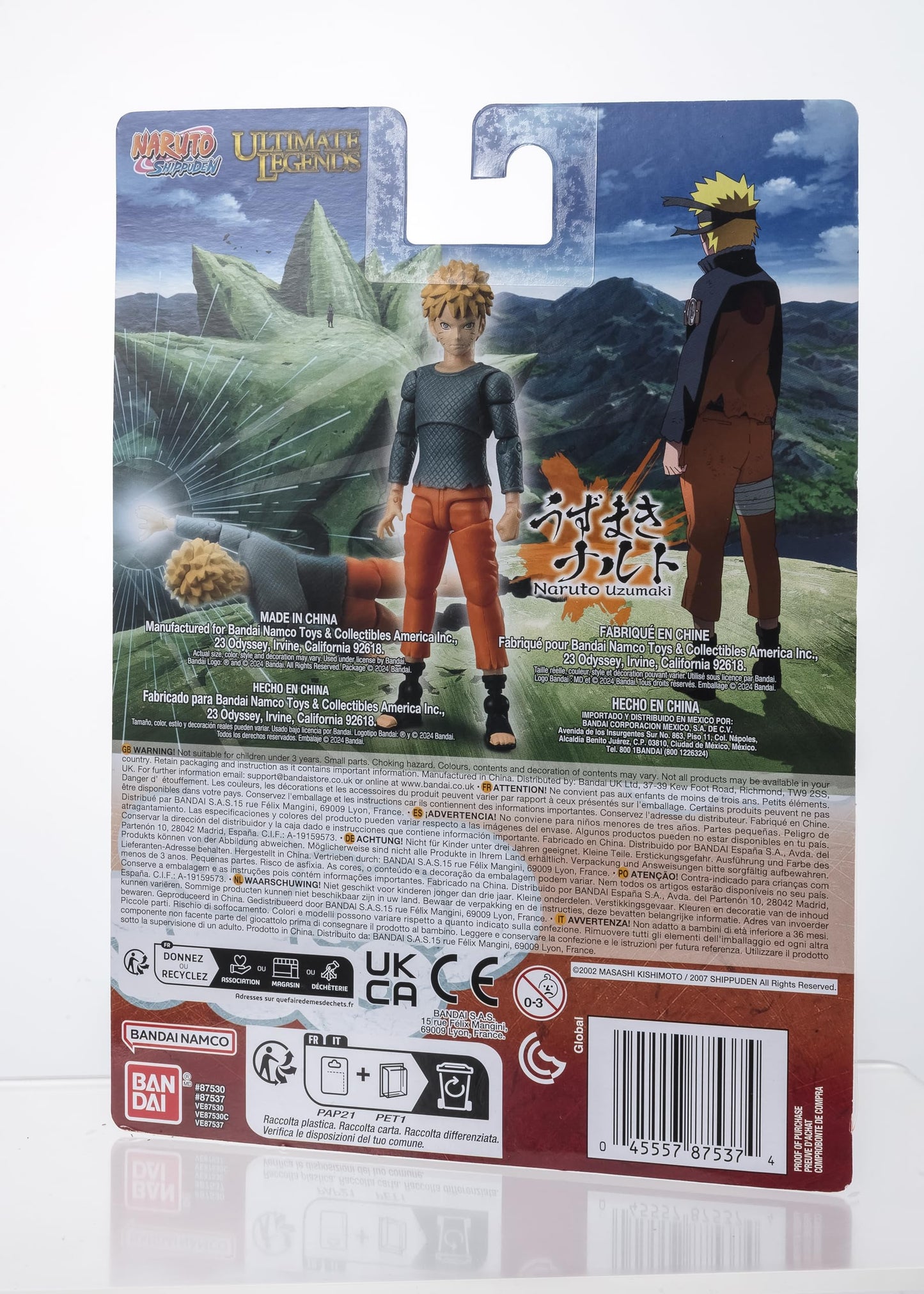BANDAI NAMCO Ultimate Legends Naruto 5" Action Figure - Naruto Uzumaki (Final Valley) - ABS Material, Model 87537