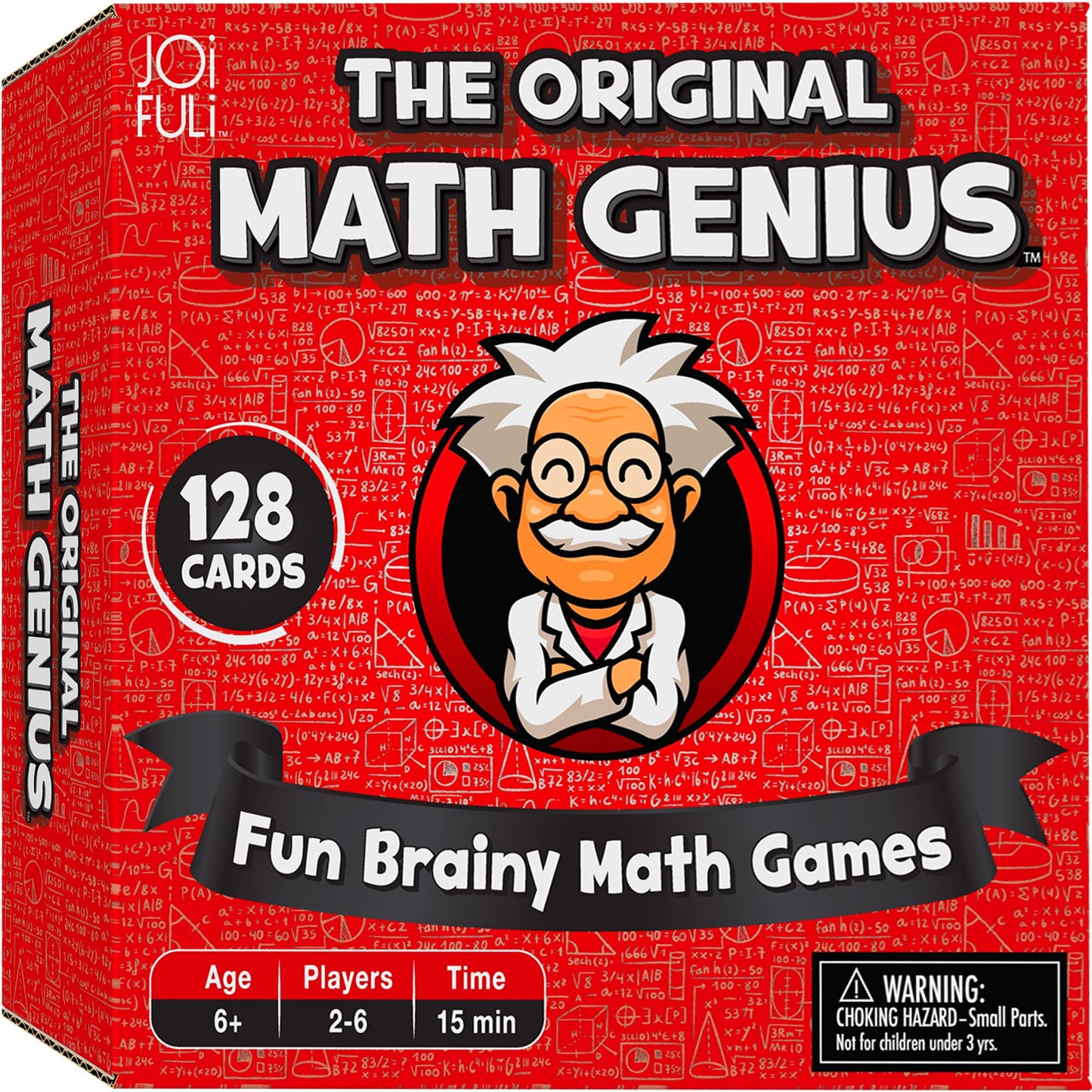 Island Genius JOiFuli Math Genius Card Game - Educational Addition, Subtraction, Multiplication, Division - Ages 6+, Red Black