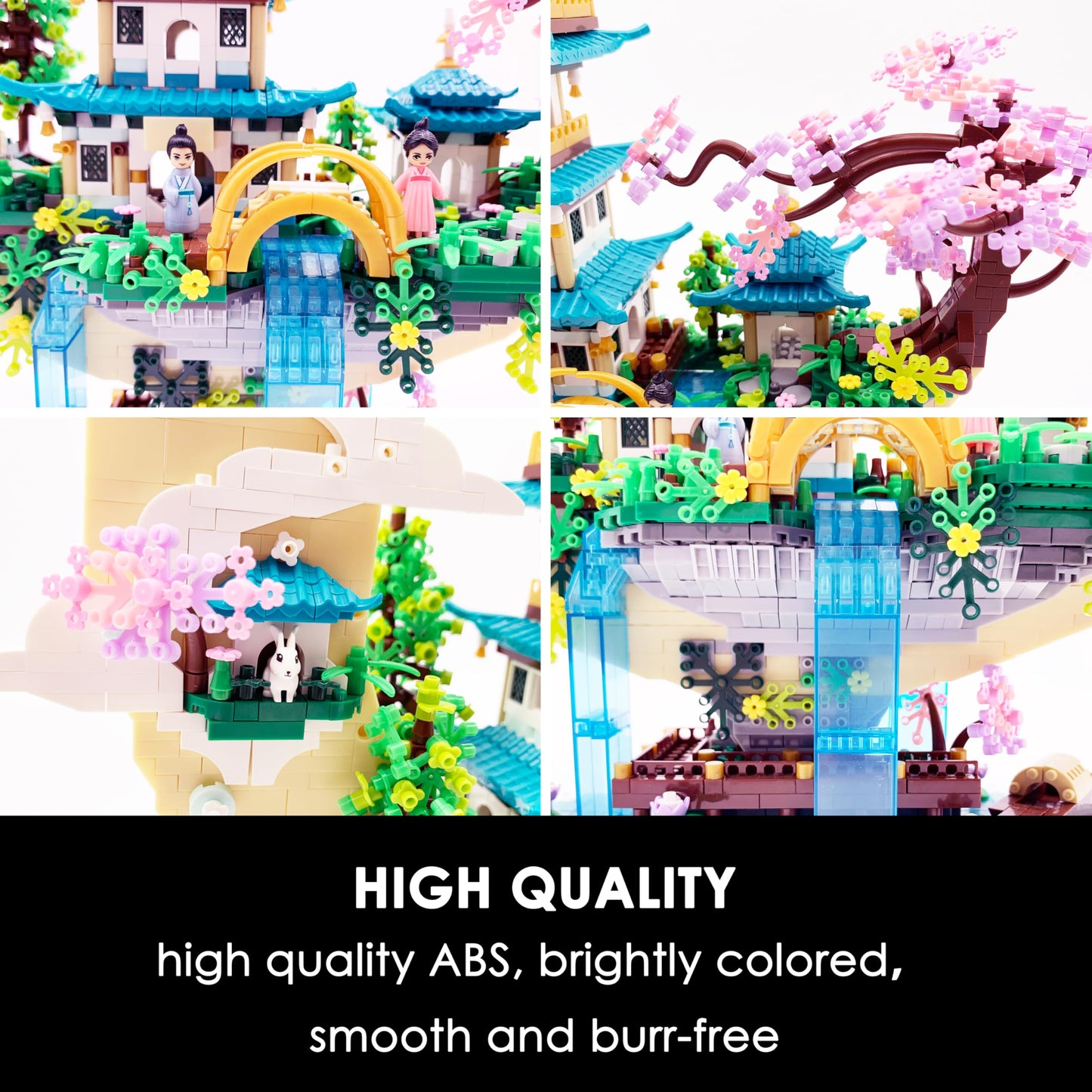Alizdd Micro Building Blocks Cherry Blossom Tree Set, 4288 PCS, Small, ABS Material, Model 850A, Japanese Sakura Architecture