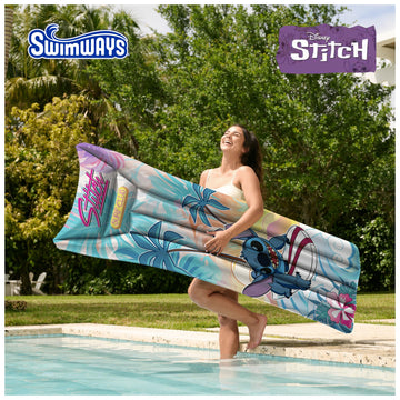 Swimways Stitch Suntanner Pool Float, Inflatable Pool Floats & Kids Pool Toys, Swimming Pool Accessories & Beach Essentials For