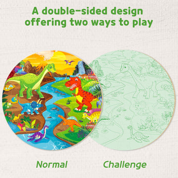 Synarry Floor Puzzles For Kids Ages 4-6, Large 70 Piece Dinosaur Puzzles For Kids Ages 3-5, Dinosaur Puzzles For Kids Ages 4-8, Preschool Toys Gifts For 3 4 5 6 7 8 Years Old Toddlers Boys Girls Child