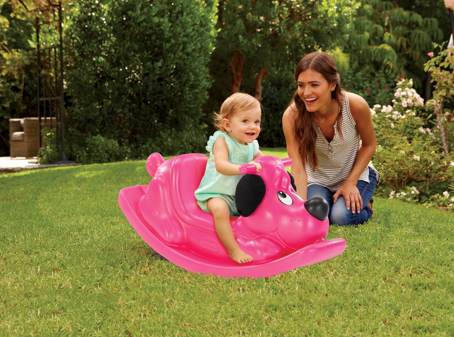 Little Tikes Rockin' Puppy - Small Magenta Plastic Toy, Model 658792MX1