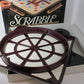 Milton Bradley Deluxe Turntable Scrabble 1989 Edition - Brown Wood - Model 4034