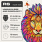 Unidragon Original Wooden Jigsaw Puzzles - Mysterious Lion, 700 Pcs, Royal Size 21.3''X16.5'', Beautiful Gift Package, Unique Sh