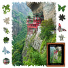 Unidragon Original Wooden Jigsaw Puzzles - Nature Soaring Temple, 125 Pcs, Small 9'X6.2', Beautiful Gift Package, Unique Shape Best Gift For Adults And Kids