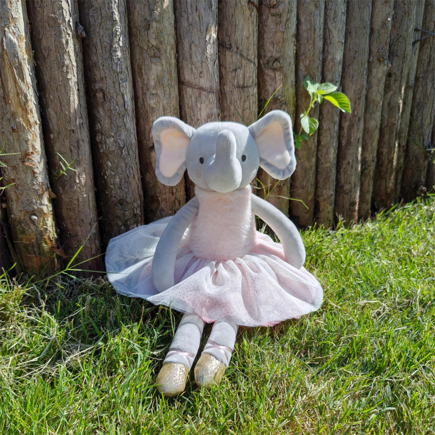 Mikee Fluffie Princess Elephant Stuffed Animals,15.7'' Pink Stuffed Elephant Plush With Skirt And Crown,Cute Stuffed Animal For