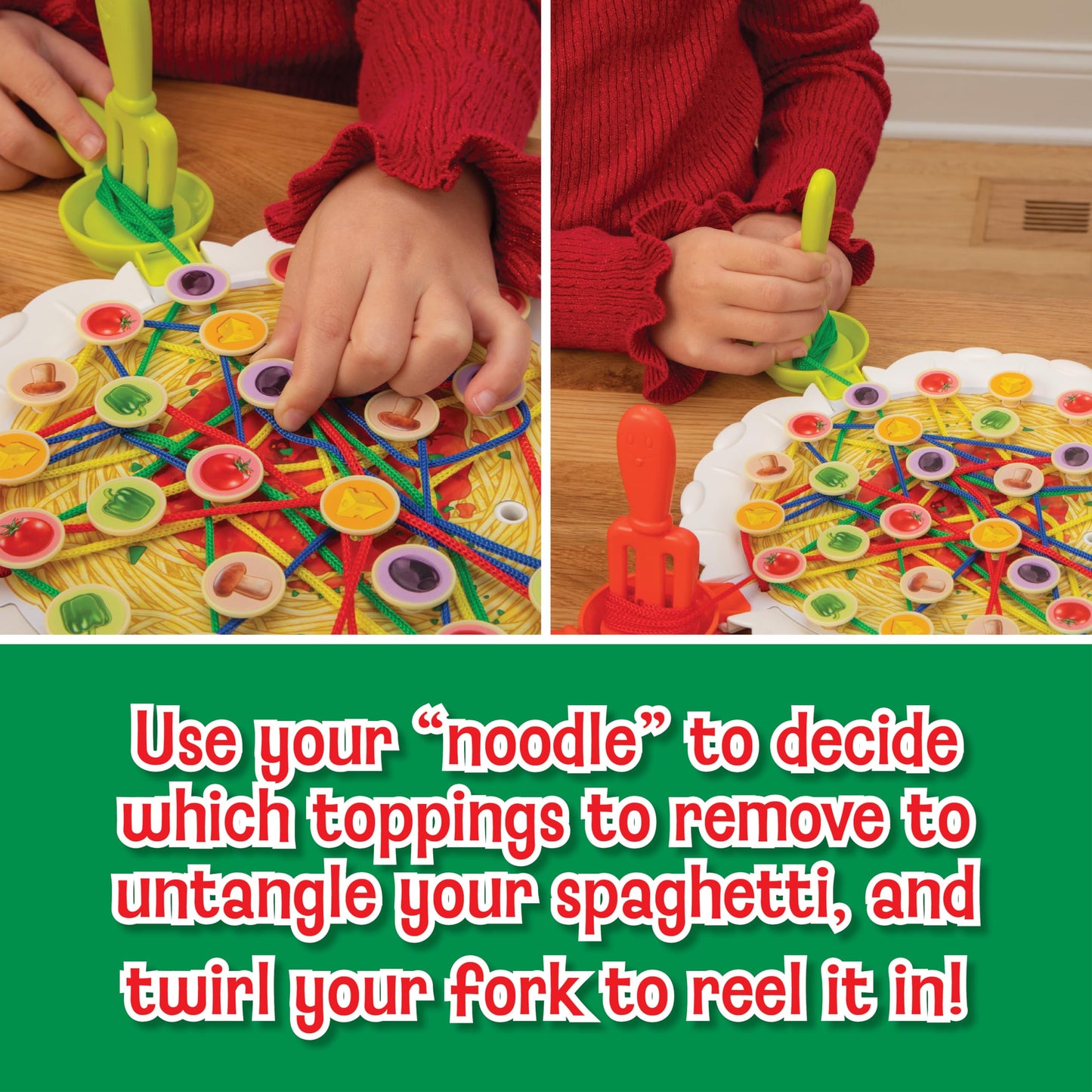 PlayMonster Ready Set Spaghetti Board Game - Multi-Player, Hand-Eye Coordination Game for Kids Ages 6+, Plastic, Model 25107