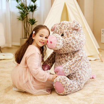 Ikasa Giant Spotted Pig Stuffed Animal Plush Toy, 30' Large Spotted Pig Big Jumbo Plush Toys For Kids Girls Boys