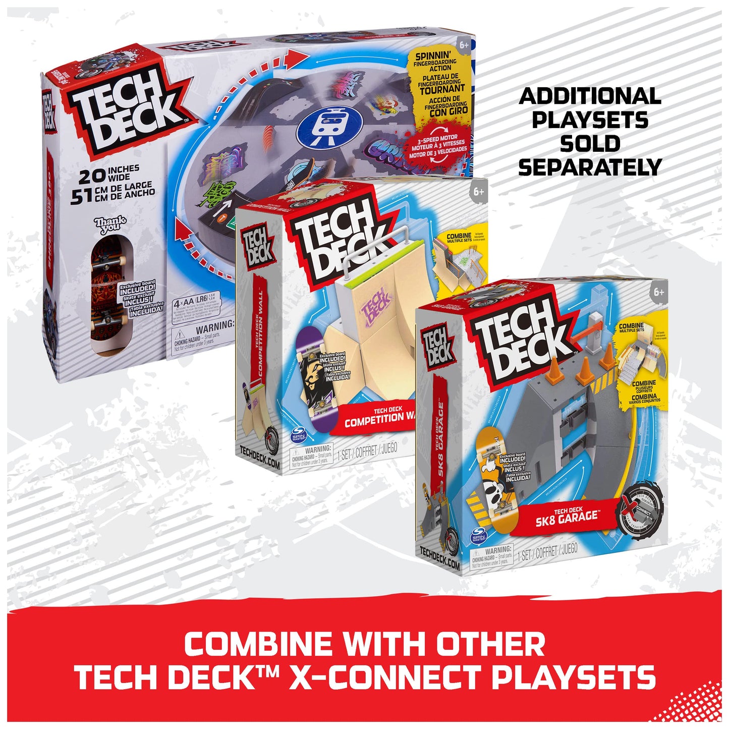 Tech Deck  Sk8 Garage X-Connect Park Creator  Customizable and Buildable Ramp Set with limited availability Fingerboard  Kids Toy for Boys and Girls Ages 6 and up