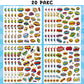Cool Superhero Stickers 615 Count Boom Party Favors Goodie Gifts Bags Decor For Birthday Invitations Adhesive Stickers Decorations Cartoon Comic Style Stickers