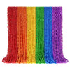 144 PCS Pride Beads Necklace Accessories, Metallic LGBTQ Beads Stuff, Rainbow Necklaces for Gay Lesbian Pride Month Parade Throw