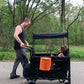 Stroller Wagon with Adjustable Handle Includes Canopy & Organizer, Foldable and Convenient for Storage (Black)