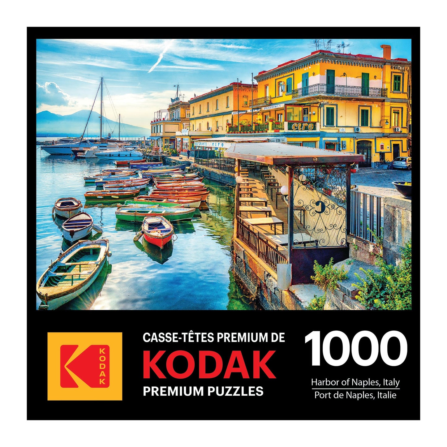 RoseArt - Kodak enhanced - Harbor of Naples Italy - 1000 Piece Jigsaw Puzzle for mature-themeds