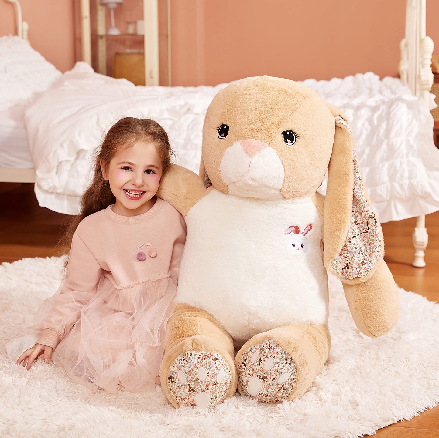 IKASA Giant Rabbit Plush Toy, 30" Cute Jumbo Bunny for Kids, Soft Plush Material, Model 6636584, Ideal Gift for Girls and Boys