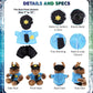 DolliBu Police Officer Dress Up Set for Teddy Bear Plush Toy - Police Outfit for Stuffed Animals  Cute Set of Police Hat  Shirt  & Pants for Teddy Bear Costume  Stuffed Animal Clothes - Large