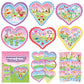 CY2SIDE Valentines Heart Stickers Scene - 12 Sets of Valentines Day Fun Animal Pig Frog Sticker Art Craft for Kids School Activi