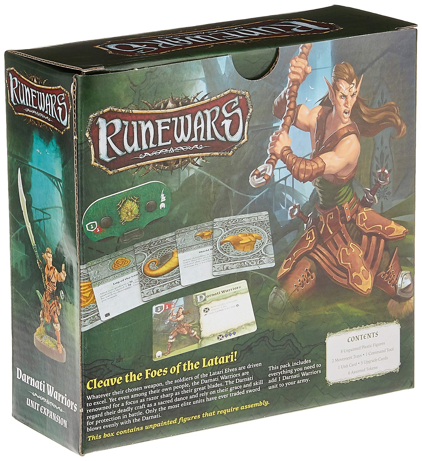 Fantasy Flight Games Runewars Darnati Warriors Expansion Pack - Wood, 6.6x16.8x17.4 cm, Blue and White, Model RWM24
