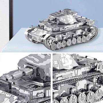 Piececool 3D Metal Puzzles For Adults, German Iv Tank Metal Model Cars Kits To Build For Teens Students, Diy Military Model Kit Toys, Great Birthday Gifts, 168 Pcs
