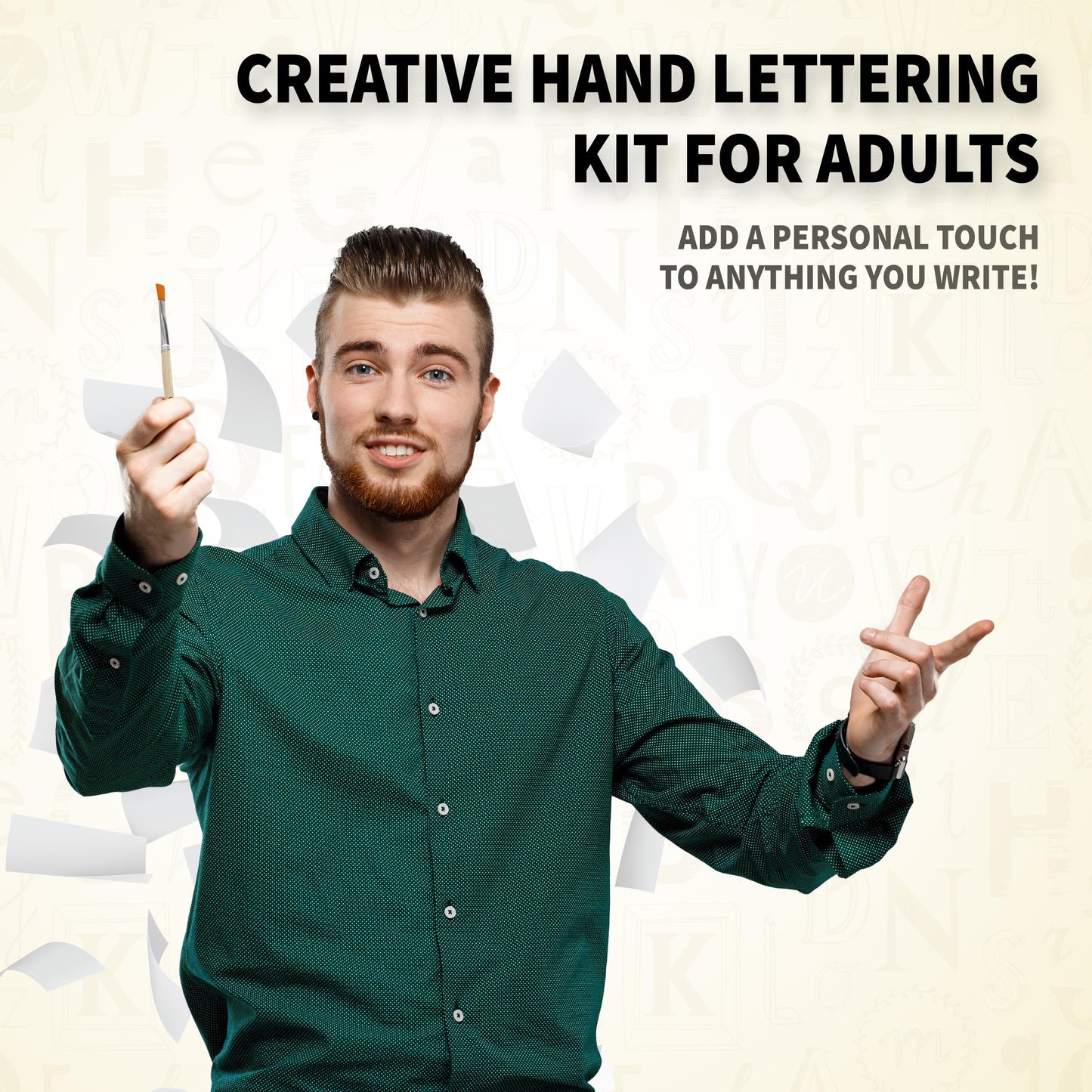 SpiceBox Creative Hand Lettering Kit, Learn Calligraphy Set with Workbook, Creative Simple Modern Letter Writing, Arts and Craft