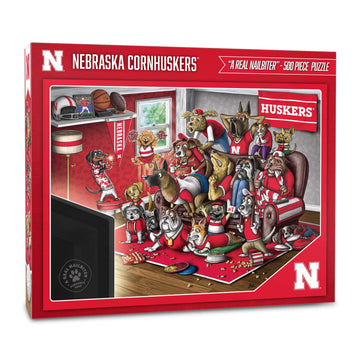 Youthefan Ncaa Nebraska Cornhuskers Purebred Fans 500Pc Puzzle - A Real Nailbiter