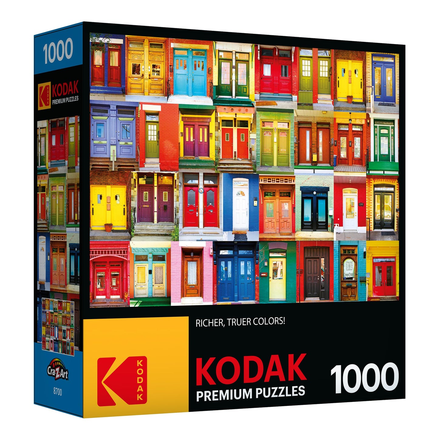 RoseArt 1000 Piece Jigsaw Puzzle - Colorful Montreal Doors, Multicolor, Model 8700, Paper Material for Adults