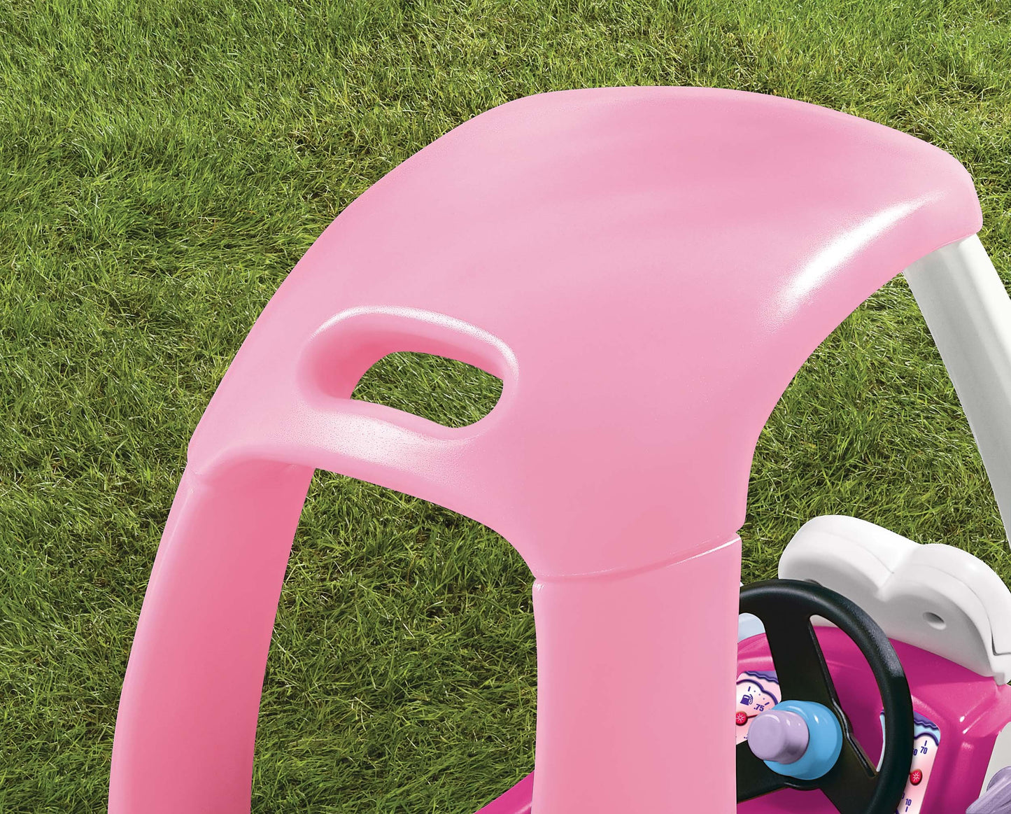 Little Tikes Princess Cozy Coupe Ride-On Toy, Large Magenta Plastic Car with Doors, Steering Wheel, Horn, Model 630750M