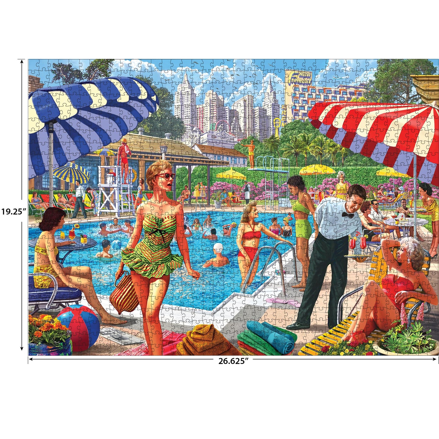 RoseArt - Kodak enhanced - Club Pool - 1000 Piece Jigsaw Puzzle for mature-themeds