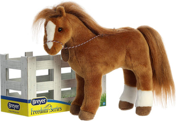 Breyer Aurora® Quarter Horse Stuffed Animal - Realistic Brown 13" Polyester Toy, Model 14368