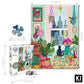 500 Piece Puzzle for mature-themeds Hygge Collection Cat in Window Rhi James Blueboard Jigsaw and Candle by KI Puzzles