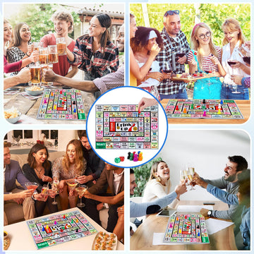 Drinking Board Games For Adults, Rubber Mat Drinking Board Game, Funny Party Interactive Drinking Games For Game Night, Birthday