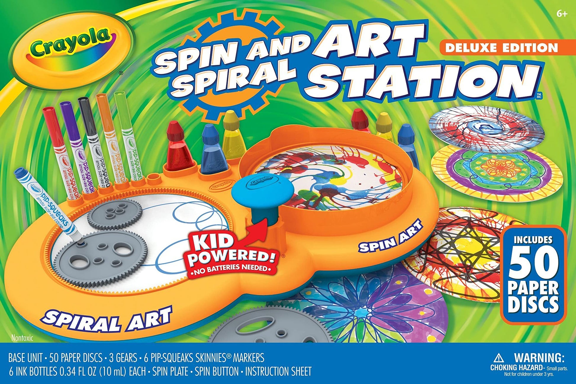 Crayola Spin & Spiral Art Station Deluxe, DIY Crafts, Toys for Boys & Girls, Gift, Ages 6, 7, 8, 9