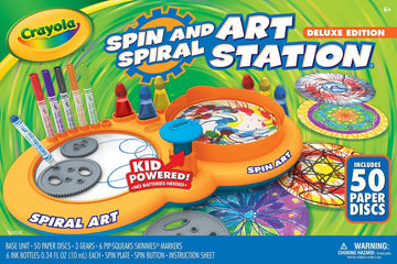 Crayola Spin & Spiral Art Station Deluxe, DIY Crafts, Toys for Boys & Girls, Gift, Ages 6, 7, 8, 9