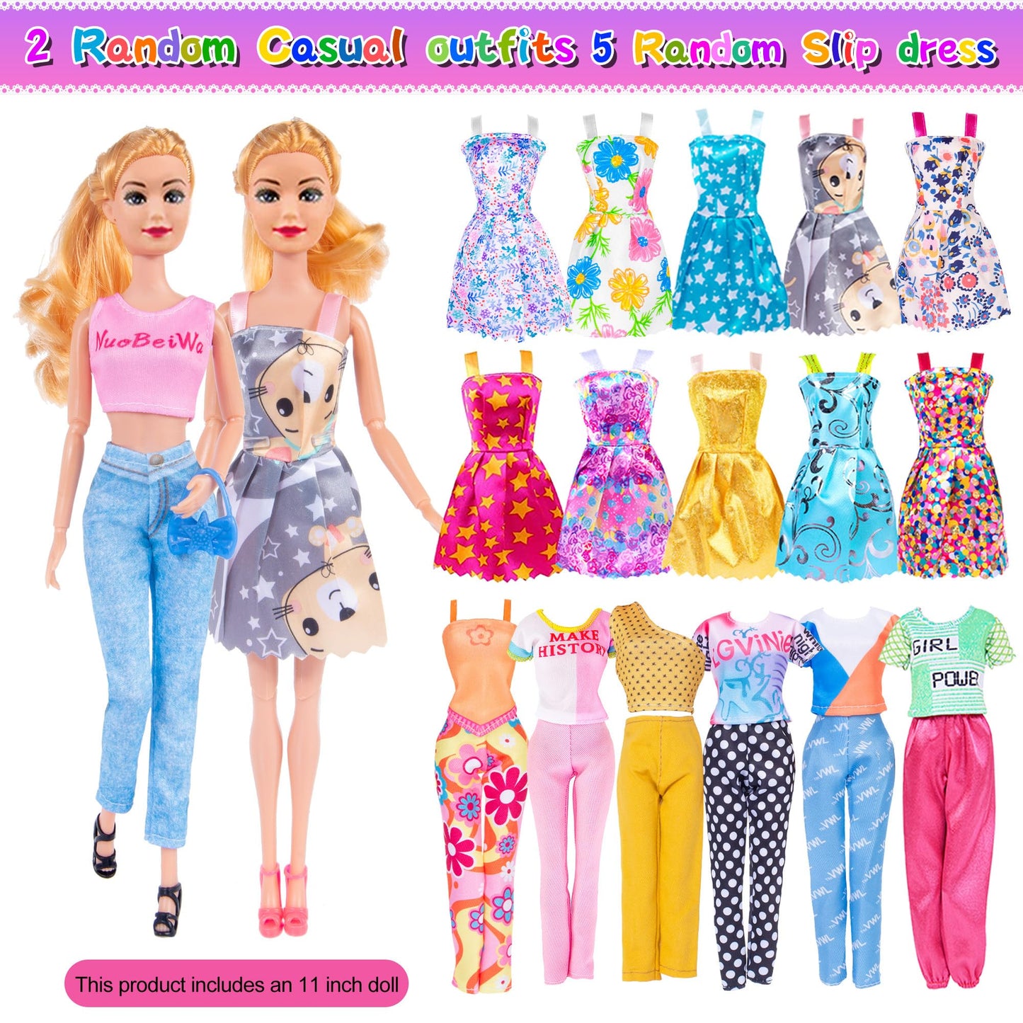 Ebuddy Doll And Accessories Doll Closet Playset With 106 Pcs Doll Clothes And Accessories For Girls 6-12 Including One Doll, Closet, Stylish Blue Set, Luggage, Shoe Rack, Wedding Gowns