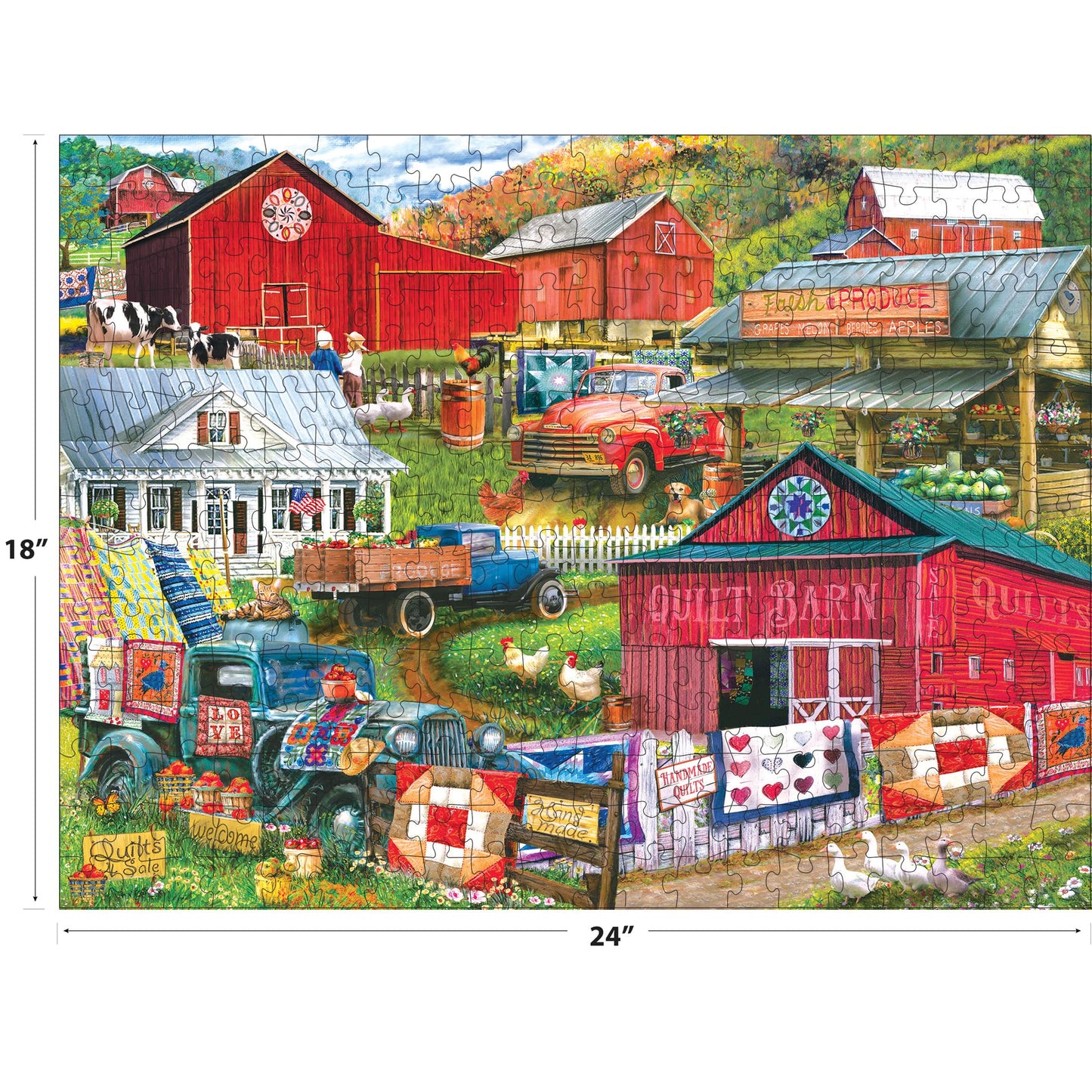 RoseArt Puzzle Collector - 300XL Piece Jigsaw Puzzle for Adults, Multi-colored, Model 1100ZZDD, Perfect for Country Compilation Fans