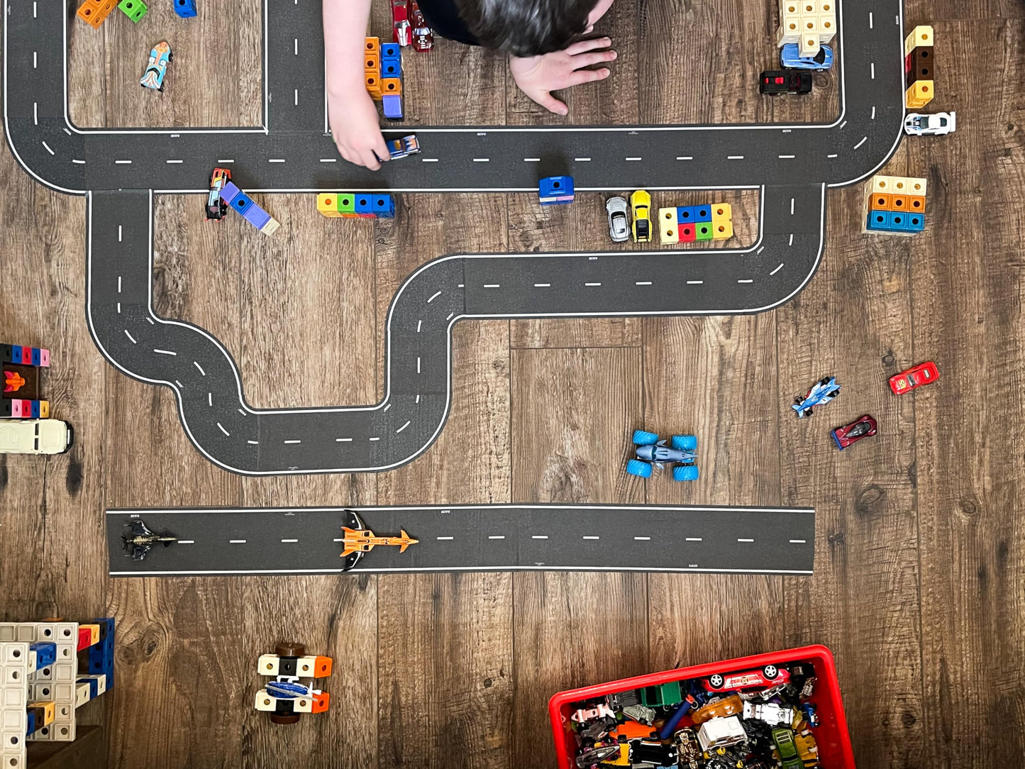 Inroad Toys Playtape Road Tape For Toy Cars - Sticks To Flat Surfaces, No Residue; 30 Ft. X 4 In. Asphalt Road