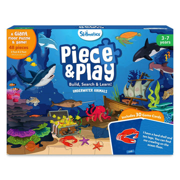 Skillmatics Floor Puzzle & Game - Piece & Play Underwater Animals, Jigsaw & Toddler Puzzles, Educational Toy, Gifts For Boys & G
