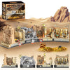 Temple Building Set Ideal for mature-themed  5-in-1 Construction Toy Includes Gate  Three Levels and Holy Grail Scene Building Block  Birthday Gift for Kids 8-12 Years Old  2388Pcs