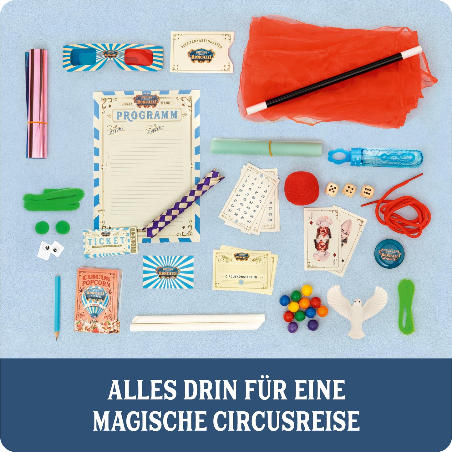Franzis 67188 Circus Roncalli Advent Calendar, 24 Magic Tricks And Ideas For Your Own Circus Show, For Children From 8 Years