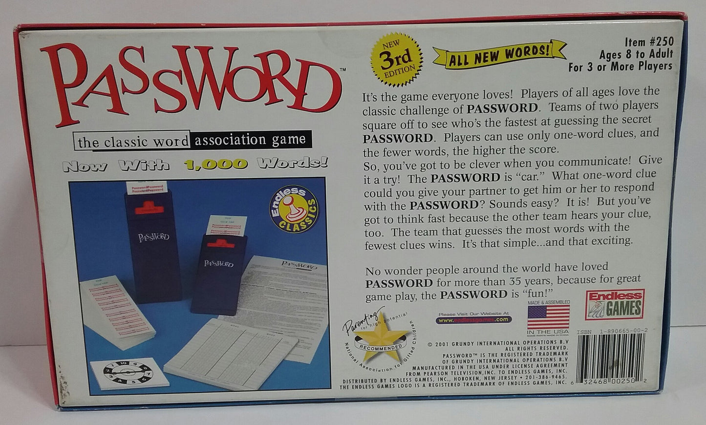 Endless Games Password 3rd Edition Board Game - Plastic Material, Engaging Family Fun