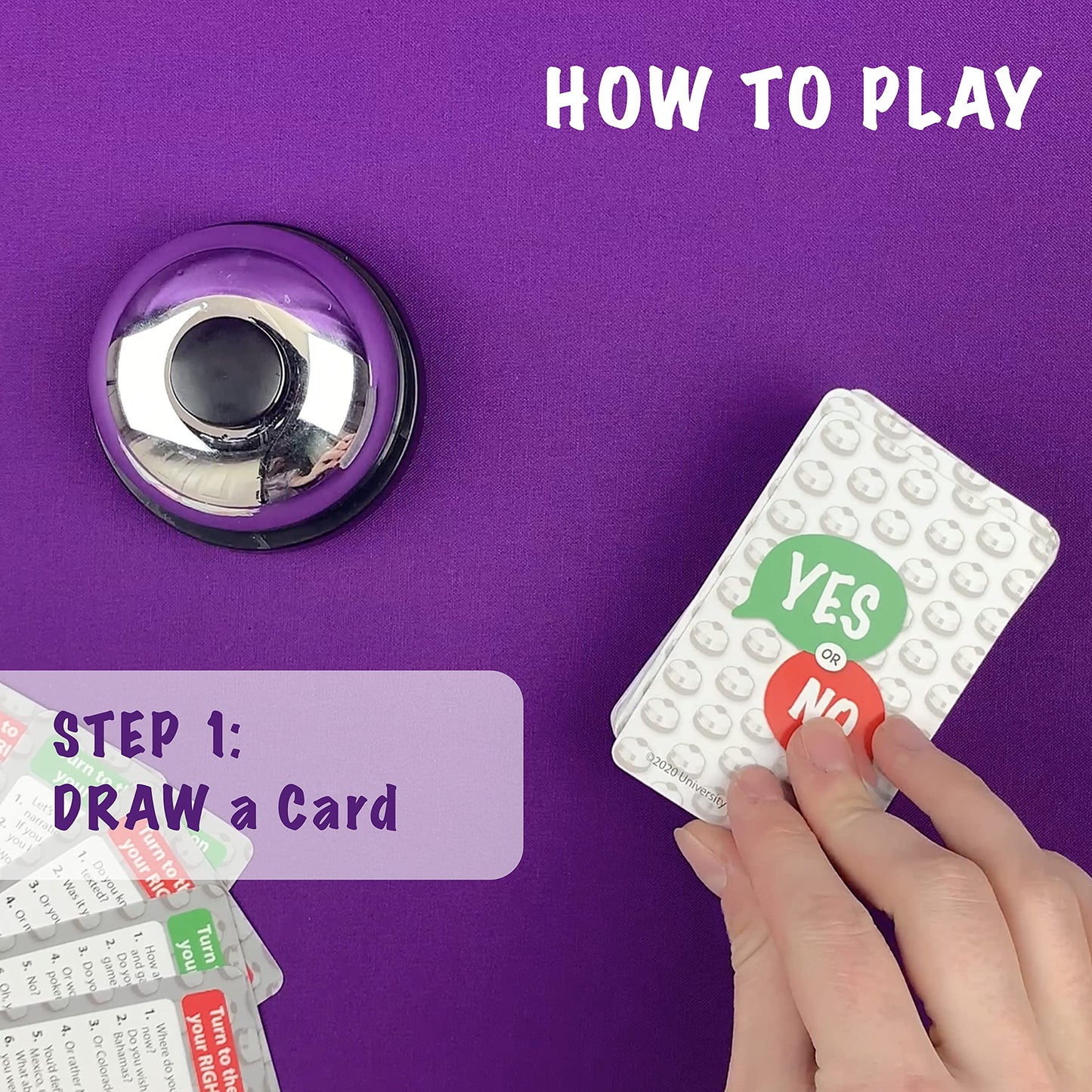 University Games Yes or No Card Game for 2+ Players, Ages 12+, Cardboard, Model 00916, Blue