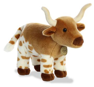 Aurora® Realistic Miyoni® Longhorn Stuffed Animal - Lifelike Detail - Cherished Companionship - Brown 11 Inches