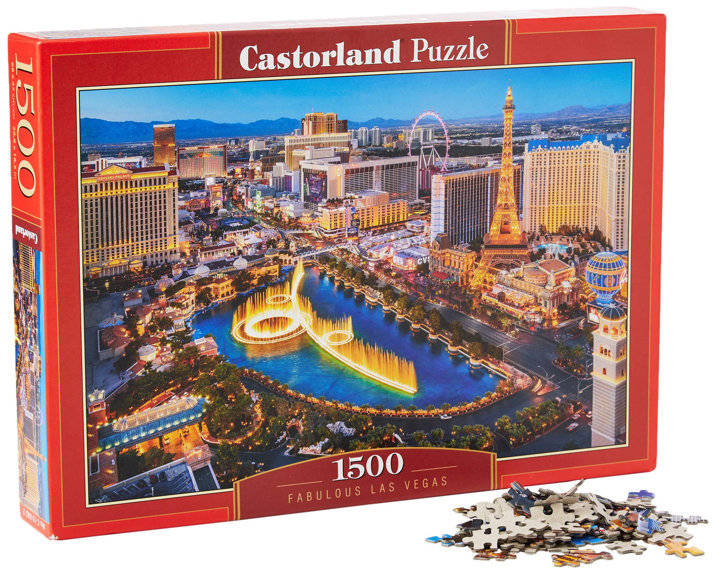 CASTORLAND 1500 Piece Jigsaw Puzzles  Fabulous Las Vegas  USA  mature-themed Puzzles  Castorland C-151882-2