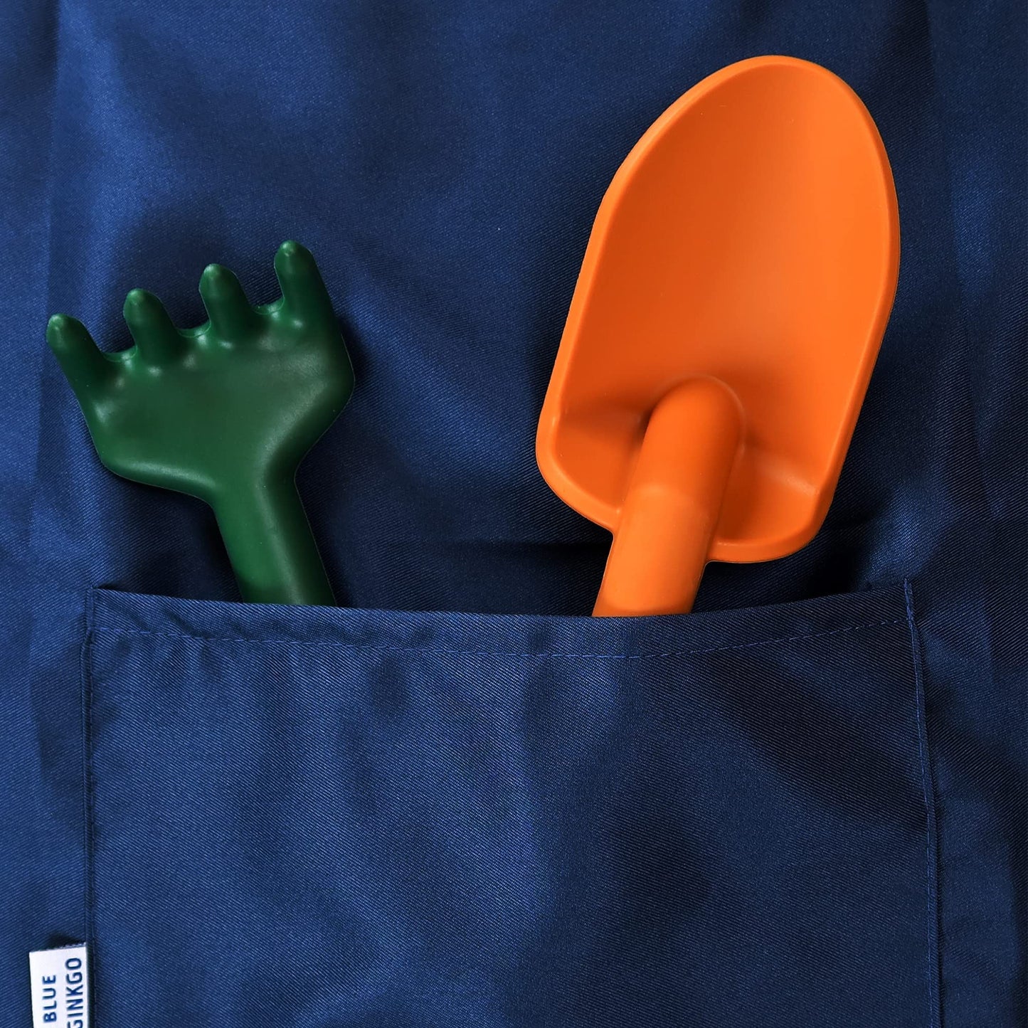 Blue Ginkgo Toddler Gardening Tools - Silicone Beach Toys, Garden Toys For Toddlers | Kids Shovel And Rake Set, Watering Can, Sand Molds | Outdoor Baby Gardening Set (Terracotta)