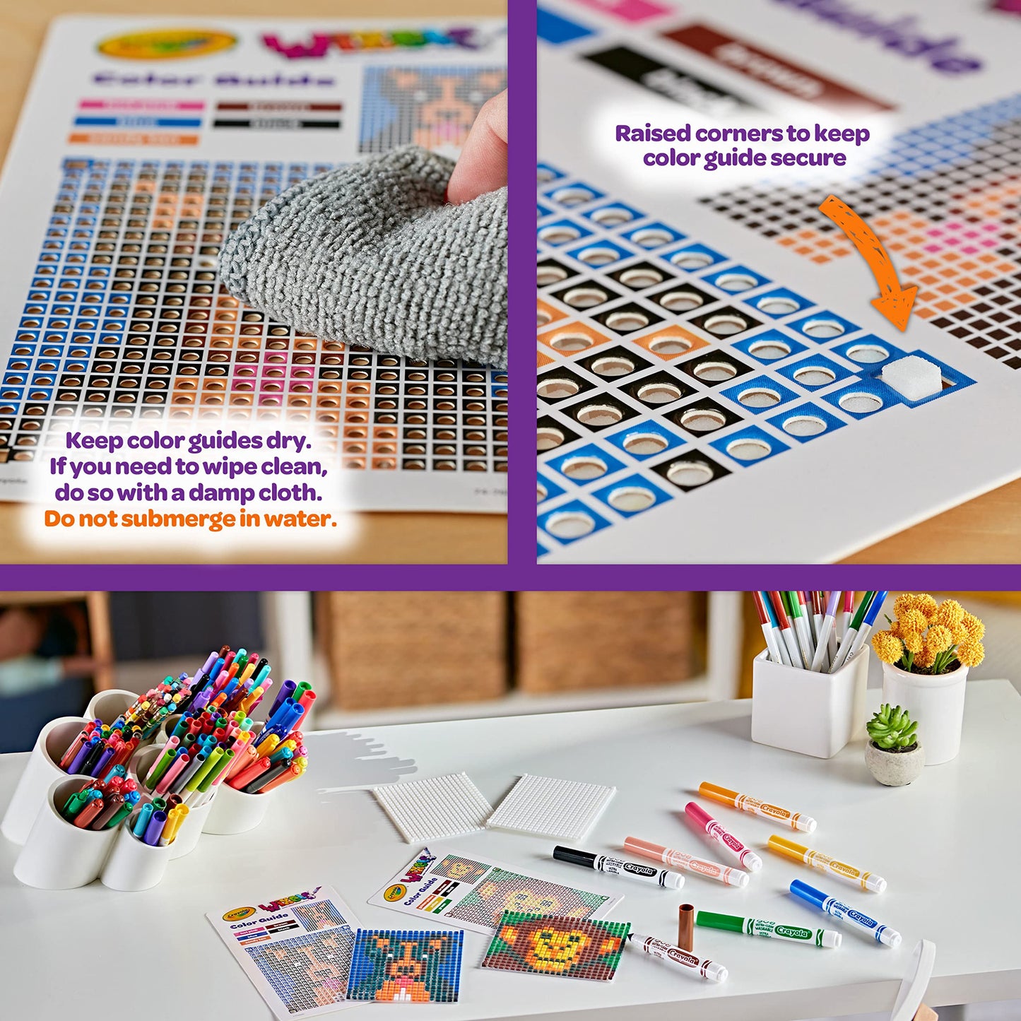 Crayola Wixels Animals Activity Kit, Pixel Art Coloring Set, Gift For Kids, Ages 6, 7, 8, 9