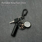 PJOY Mini Dice Set Tiny DND Dice with Necklace Case D&D Portable 7PCS Keychain Antique Copper Metal Dice Set for Role Playing Di