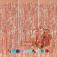 CYLMFC Wavy Rose Gold Fringe Curtain - 3.3 ft x 6.6 Feet, Pack of 3 | Rose Gold Party Decorations,Rose Gold Streamers,Rose Gold